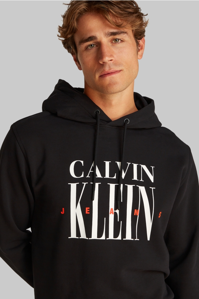 SERIF FONT GRAPHIC HOODIE J30J327520 CK BLACK